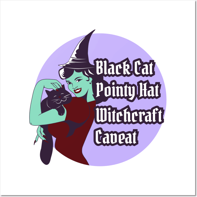 Basic Witch with Black cat Wall Art by LittleAna